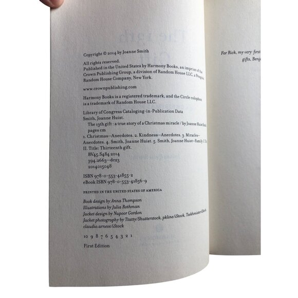 The 13th Gift: A True Story Of A Christmas Miracle By Joanne Huist Smith HC Book - Picture 4 of 8